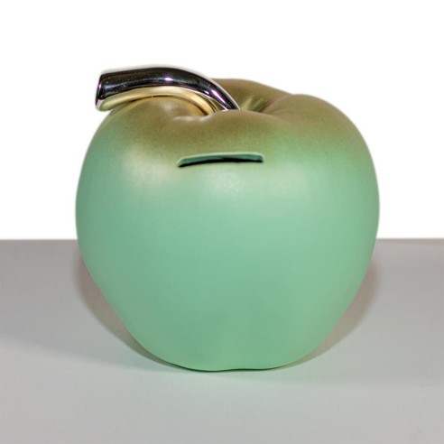 Salvadanaio Apple d'Arredo Ceramica e Argento