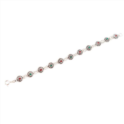 Bracciale Donna Bottoni Filigrana Sarda Argento Brunito