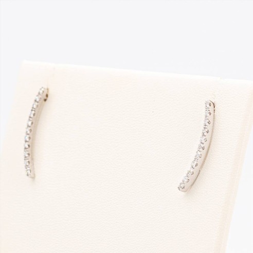 Orecchini Donna Nimei Pendenti Oro bianco e...