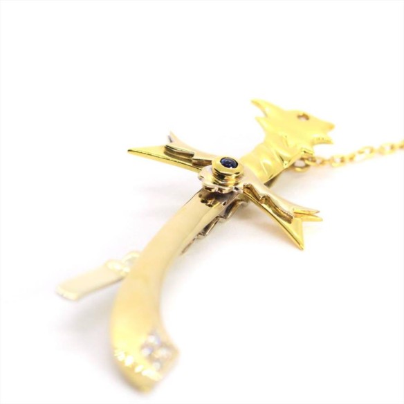 Fermacravatta Uomo Gioiello Sciabola Oro 750/000