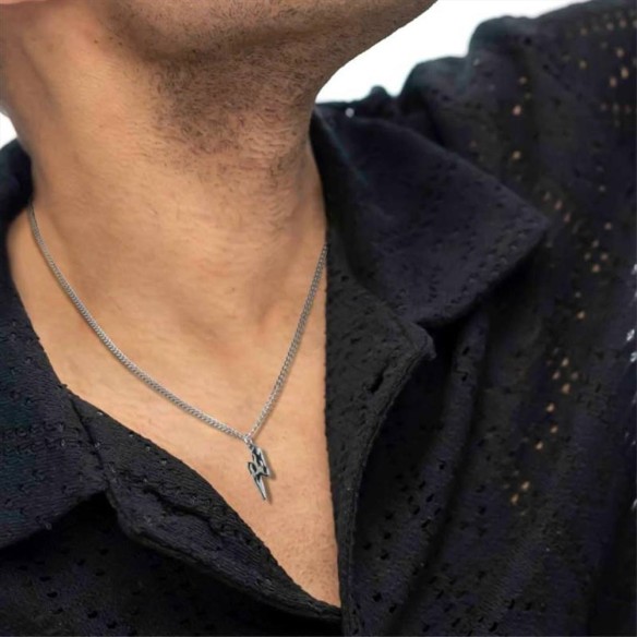 Collana Uomo Marlu' Pendente Fulmine Collezione Acciaio 33CO0023