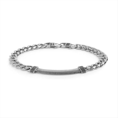 Bracciale Unisex Marlu' Cuban Acciaio Catena Snake 33BR0037