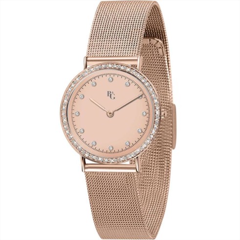 Orologio Donna Solo Tempo B&G Collezione Preppy PVD Rosa e Cristalli R3853252520