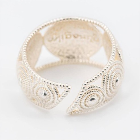 Anello Donna Fascia Corbula Cesto Sardo Argento...