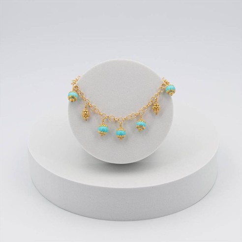 Bracciale Donna Su Coccu Turchese Talismano 5...