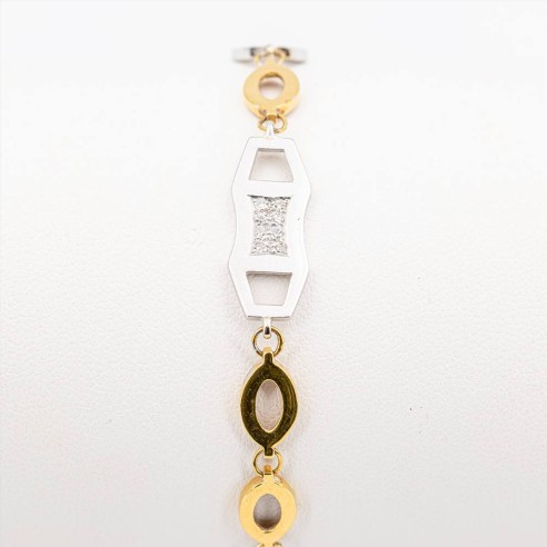 Bracciale Donna Oro giallo e bianco oro 18 Kt....