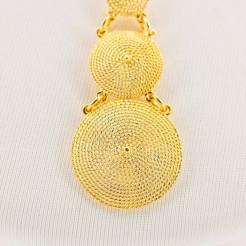 Pendente Corbula Tre Elementi a Scalare Argento...