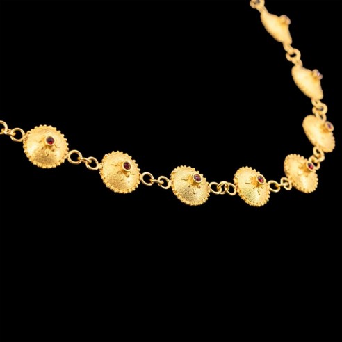 Girocollo Donna con Bottoni in Filigrana d' Oro...